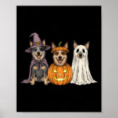 Soky Ghost Blue Heeler Pumpkin Halloween Dog Lover Poster (Voorkant)