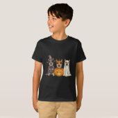 Soky Ghost Blue Heeler Pumpkin Halloween Dog Lover T-shirt (Voorkant volledig)