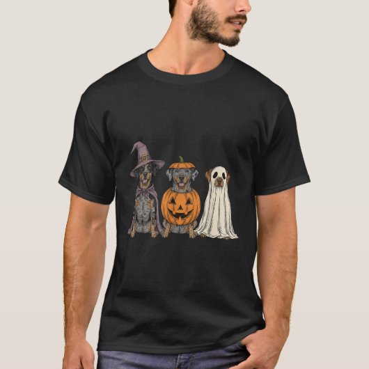 Soky Ghost Catahoula Leopard Dog Pumpkin Halloween T-shirt (Voorkant)