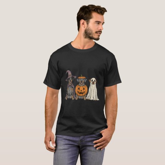 Soky Ghost Catahoula Leopard Dog Pumpkin Halloween T-shirt (Voorkant volledig)