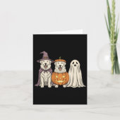Soky Ghost Great Pyrenees Pumpkin Halloween Dog Lo Kaart (Voorkant)