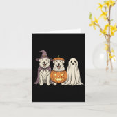 Soky Ghost Great Pyrenees Pumpkin Halloween Dog Lo Kaart (Gele Bloem)