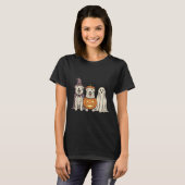 Soky Ghost Great Pyrenees Pumpkin Halloween Dog Lo T-shirt (Voorkant volledig)