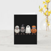 Soky Ghost Kiwi Bird Pumpkin Halloween Skeleton  Kaart (Gele Bloem)