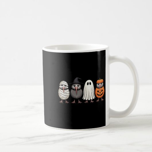 Soky Ghost Kiwi Bird Pumpkin Halloween Skeleton Koffiemok (Rechts)
