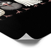 Soky Ghost Kiwi Bird Pumpkin Halloween Skeleton  Poster (Hoek)