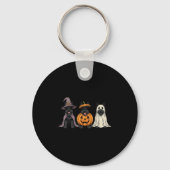 Soky Ghost Scottierrier Pumpkin Halloween Dog Love Sleutelhanger (Voorkant)