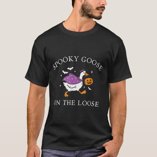 Soky Goose On The Loose Funny Silly Goose Hallowee T-shirt (Voorkant)