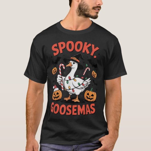 Soky Goosemas Funny Goose Halloween Christmas Cost T-shirt (Voorkant)