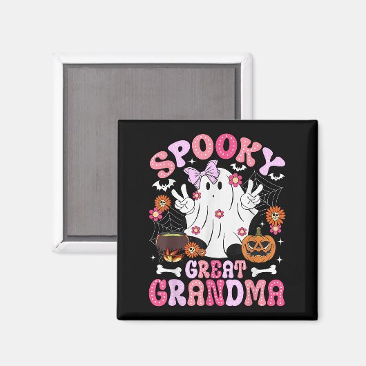 Soky Great Grandma Halloween Great Grandmother Gro Magneet (Voorkant / Achterkant)