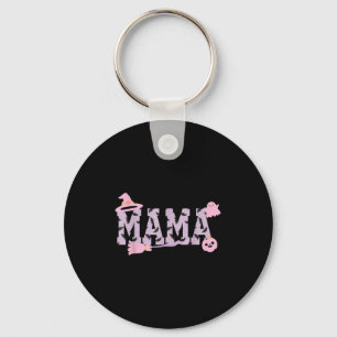 Soky Halloween Mama Varsity Mom Pastel NK Pompoen Sleutelhanger