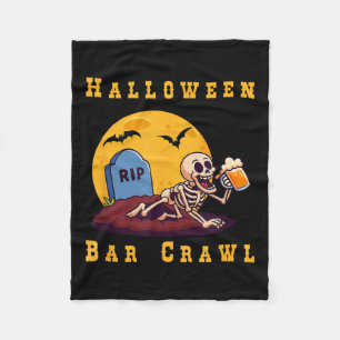 Soky Halloween skelet barhopper Fleece Deken
