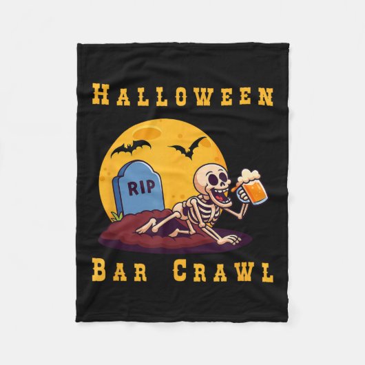 Soky Halloween skelet barhopper Fleece Deken (Voorkant)