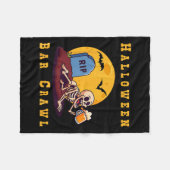 Soky Halloween Skeleton Bar Hopper  Fleece Deken (Voorkant (Horizontaal))
