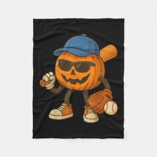 Soky Jack O Lantern Baseball Halloween Costumes Me Fleece Deken (Voorkant)