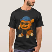 Soky Jack O Lantern Baseball Halloween kostuums vo T-shirt (Voorkant)