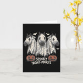 Soky Night-mares Halloween Horse Ghost Funny Soky Kaart (Gele Bloem)