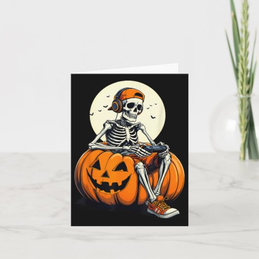 Soky Pumpkin &amp; Skeleton Gamer Tee _ Boys &amp; Kaart (Voorkant)