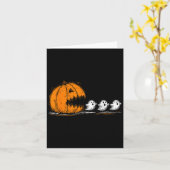 Soky Pumpkin Chasing Schattige Ghosts Halloween Pa Kaart (Gele Bloem)