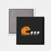 Soky Pumpkin Chasing Schattige Ghosts Halloween Pa Magneet (Voorkant / Achterkant)