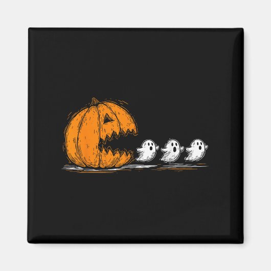 Soky Pumpkin Chasing Schattige Ghosts Halloween Pa Magneet (Voorkant)