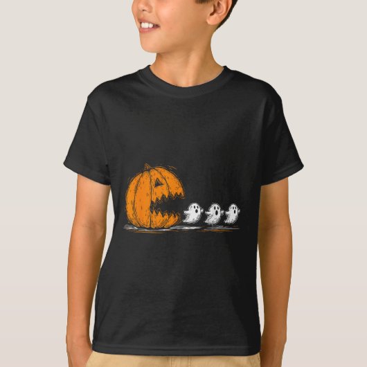 Soky Pumpkin Chasing Schattige Ghosts Halloween Pa T-shirt (Voorkant)