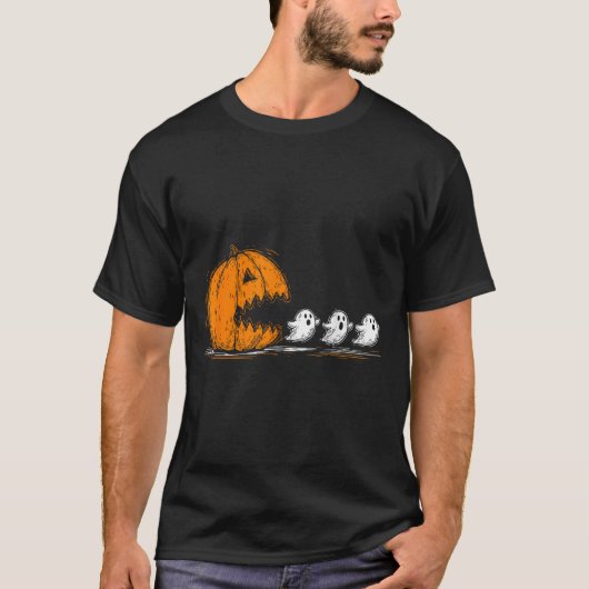 Soky Pumpkin Chasing Schattige Ghosts Halloween Pa T-shirt (Voorkant)