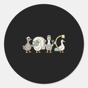 Soky radiologie shirt, Röntgen Tech skelet gans Ronde Sticker