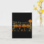 Soky Season Retro Halloween Black Cat Pumpkin Fall Kaart (Gele Bloem)