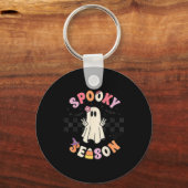 Soky Season Retro Happy Halloween Ghost Women Todd Sleutelhanger (Voorkant)