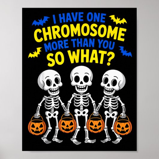 Soky Skeleton Down Syndrome Awareness Extra Chromo Poster (Voorkant)