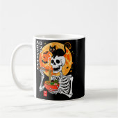 Soky Skeleton Eating Ramen Bowl With Cat Halloween Koffiemok (Links)