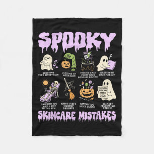 Soky Skincare Fouten Grappig Halloween Beauty Gift Fleece Deken