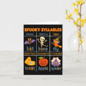 Soky Syllables Teacher Funny Halloween Educational Kaart (Gele Bloem)