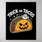 Soky Taco Jack-o-lantern Halloween Mexican Food Lo Poster (Voorkant)