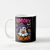 Soky Teacher Cute Ghost Reading Book Funny Hallo Koffiemok (Links)