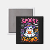 Soky Teacher Cute Ghost Reading Book Funny Hallo Magneet (Voorkant / Achterkant)