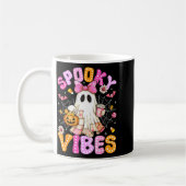 Soky Vibes Ghost Retro Groovy Halloween Women Girl Koffiemok (Links)