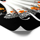 Soky Vibes Ghost Retro Groovy Halloween Women Girl Poster (Hoek)