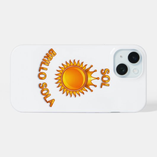 Sol Brillo Sola iPhone Case – Inspirational Logo P iPhone 15 Case (Achterkant horizontaal)