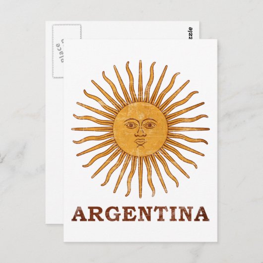 Sol de Mayo Argentina Briefkaart (Voorkant / Achterkant)