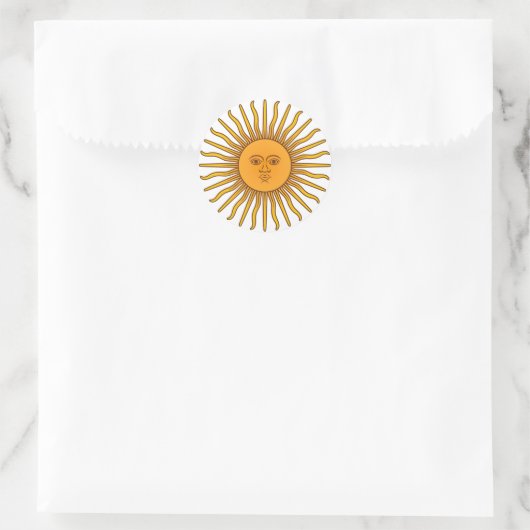 Sol de Mayo Ronde Sticker (Tas)