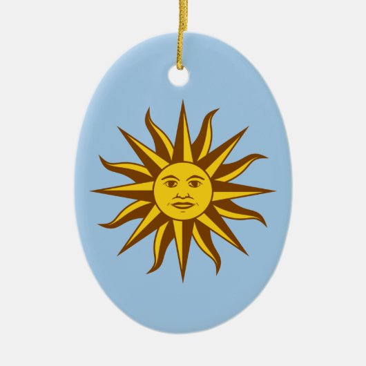 Sol de Mayo - URUGUAY Keramisch Ornament (Voorkant)