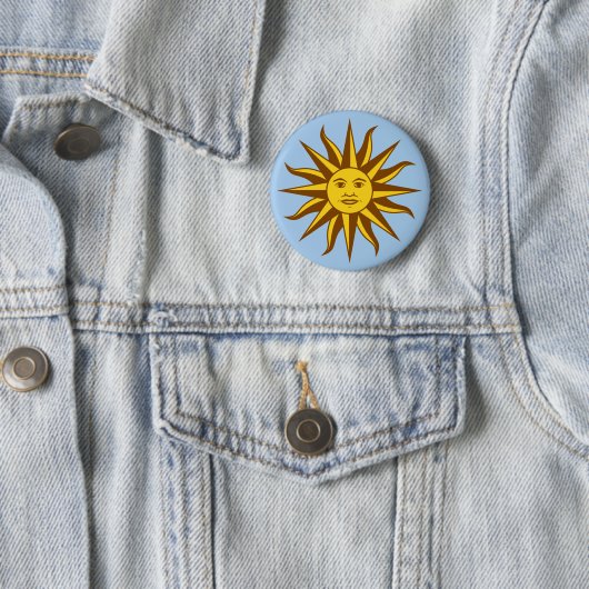 Sol de Mayo - URUGUAY Ronde Button 5,7 Cm (In situ)