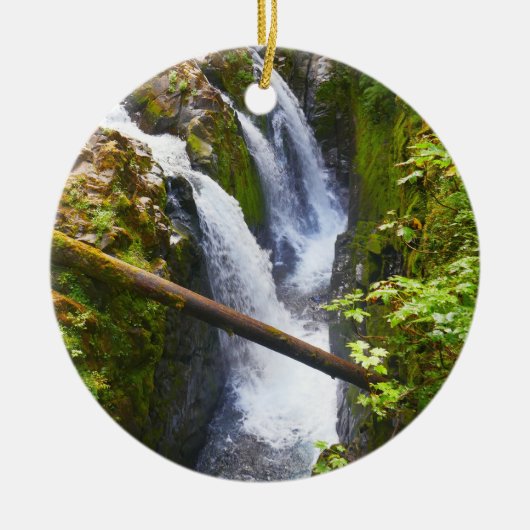 Sol Duc Falls I at Olympic National Park Keramisch Ornament (Voorkant)