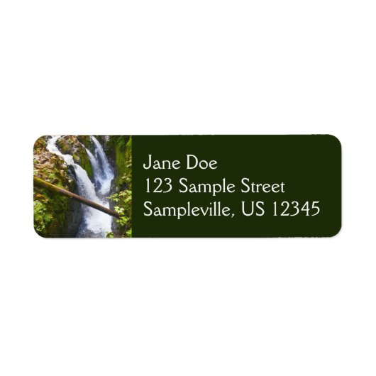 Sol Duc Falls I in Olympic National Park Etiket (Voorkant)