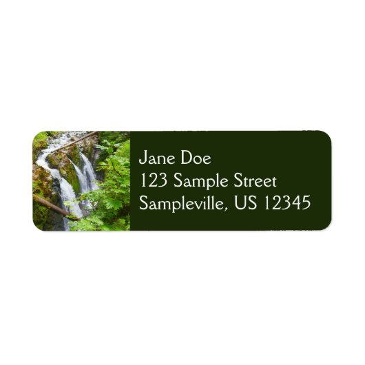 Sol Duc Falls II in Olympic National Park Etiket (Voorkant)