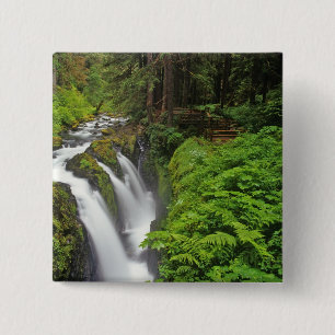 Sol Duc Falls in Olympic National Park in 2 Vierkante Button 5,1 Cm