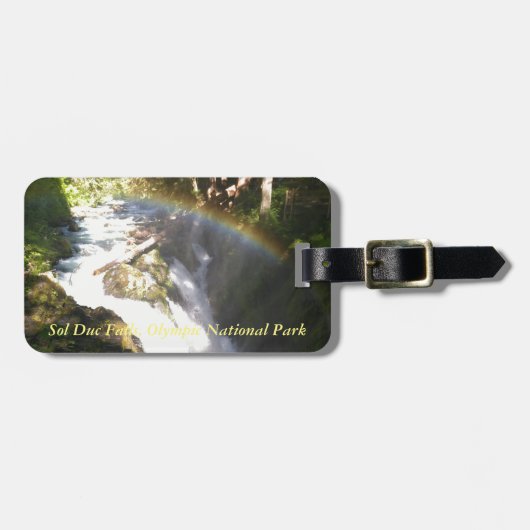 Sol Duc Falls Olympic National Square Tile Bagagelabel (Voorkant horizontaal)
