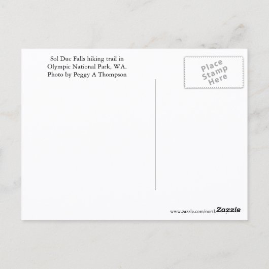 Sol Duc Herfsten, Olympic National Park Reizen Briefkaart (Achterkant)
